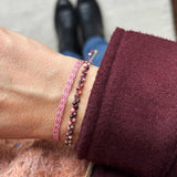 Le duo Rose bordeaux - Pierres semi-précieuses