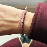 Le duo Rose bordeaux - Pierres semi-précieuses