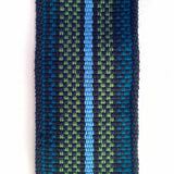 Anse de sac en Cuir Noir - NOIR/BLEU 5,5cm