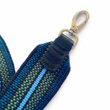 Anse de sac en Cuir Noir - NOIR/BLEU 5,5cm