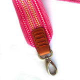 Anse de sac en Cuir Miel - ROSE/FUSHIA 5,5cm