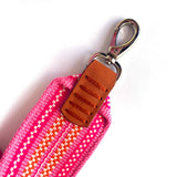 Anse de sac en Cuir Miel - ROSE/FUSHIA 5,5cm