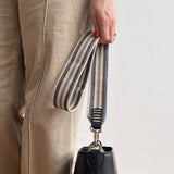 Anse de sac en Cuir Noir - BEIGE/BLEU 5cm