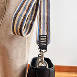 Anse de sac en Cuir Noir - BEIGE/BLEU 5cm