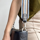 Anse de sac en Cuir Noir - BEIGE/BLEU 5cm