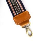 Asa de bolso de piel color miel - AZUL MARINO 4,5 cm