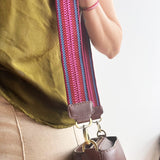 Anse de sac en Cuir Chocolat - BORDEAUX 4,5cm