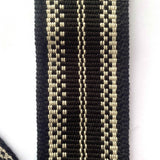 Anse de sac en Cuir Noir - NOIR/ÉCRU 4,5cm