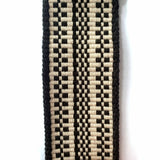 Anse de sac en Cuir Noir - ÉCRU/NOIR 4,5cm