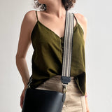 Anse de sac en Cuir Noir - ÉCRU/NOIR 4,5cm