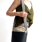 Anse de sac en Cuir Noir - ÉCRU/NOIR 4,5cm