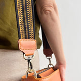 Anse de sac en Cuir Miel - NOIR/MIEL 4,5cm