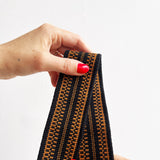 Anse de sac en Cuir Miel - NOIR/MIEL 4,5cm