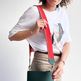 Anse de sac en Cuir Vert - ORANGE 4,5cm