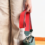 Anse de sac en Cuir Vert - ORANGE 4,5cm