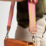 Anse de sac en Cuir Miel - ROSE 4,5cm