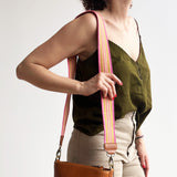 Anse de sac en Cuir Miel - ROSE 4,5cm