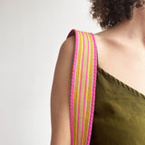 Anse de sac en Cuir Miel - ROSE 4,5cm