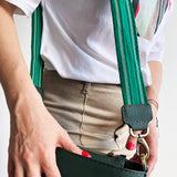 Anse de sac en Cuir Vert - VERT 4cm