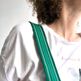 Anse de sac en Cuir Vert - VERT 4cm