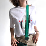 Anse de sac en Cuir Vert - VERT 4cm