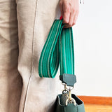 Anse de sac en Cuir Vert - VERT 4cm