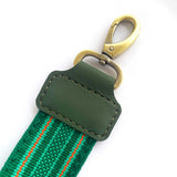 Anse de sac en Cuir Vert - VERT 4cm