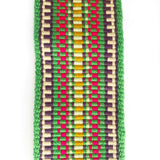 Anse de sac en Cuir Miel - VERT TROPICAL 5cm