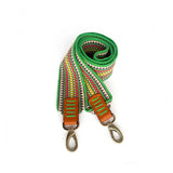 Anse de sac en Cuir Miel - VERT TROPICAL 5cm