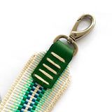 Anse de sac en Cuir Vert - ÉCRU/TURQUOISE 5,5cm