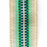 Anse de sac en Cuir Vert - ÉCRU/TURQUOISE 5,5cm