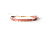 Bracelet rouge tissé vegan de Mazonia