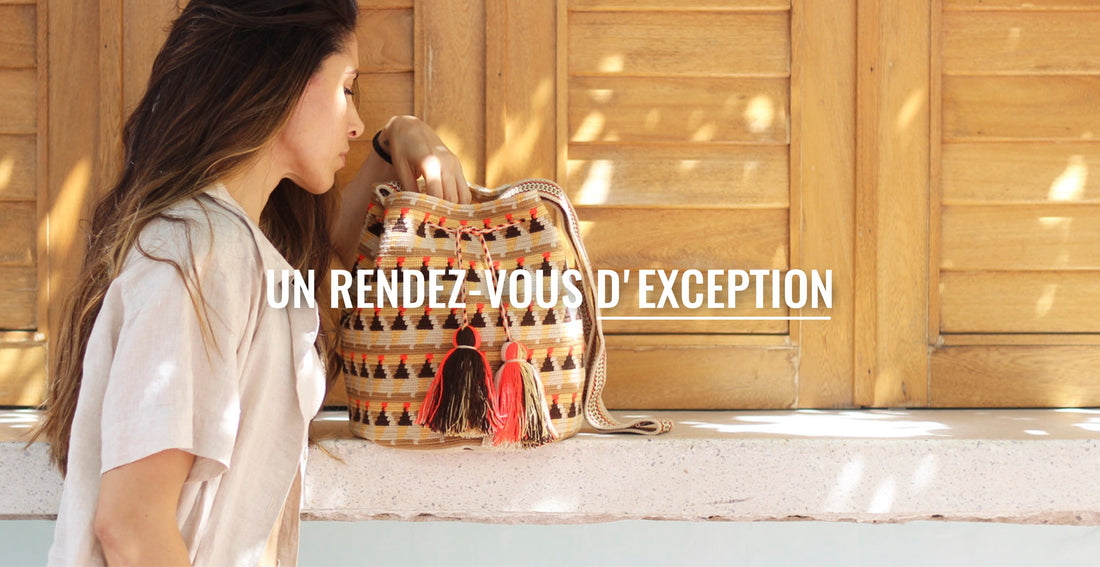 Mochilas Wayuu sur une plage colombienne