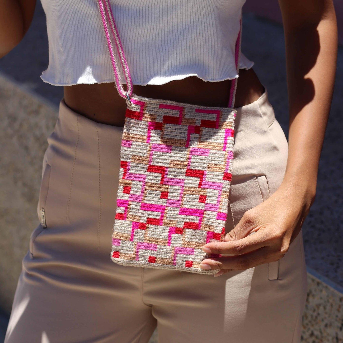 Pochette Eeïna - Rectangle Rose