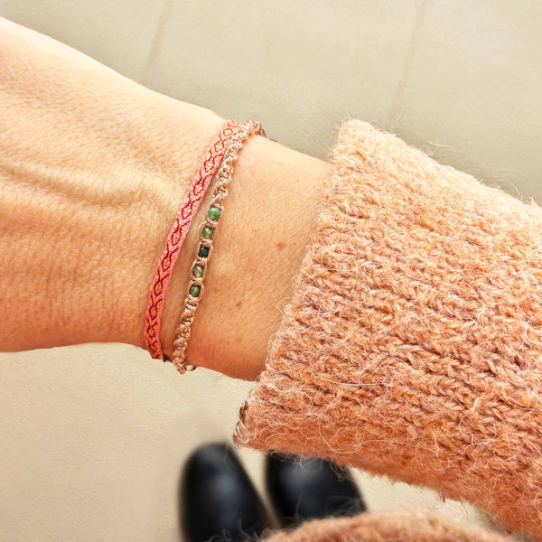 Le duo Rose - Pierres semi-précieuses