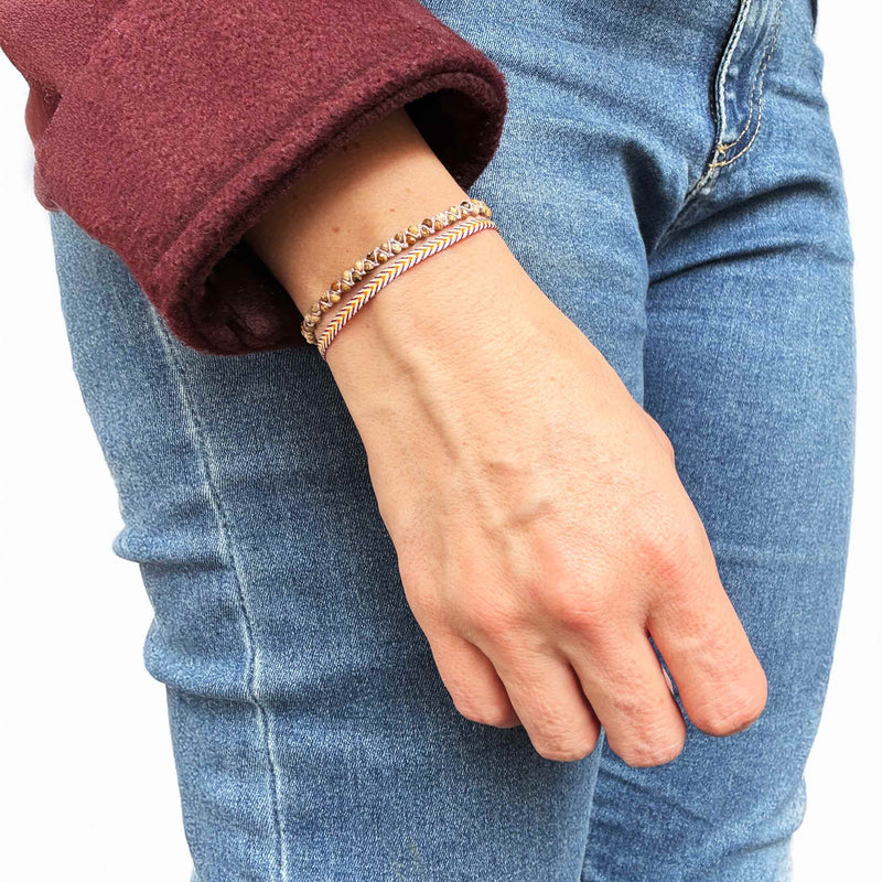 Le duo mauve - Pierres semi-précieuses