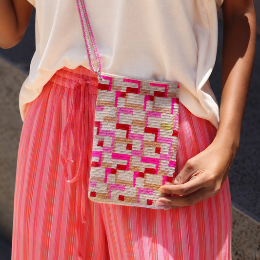 Pochette Eeïna - Rectangle Rose