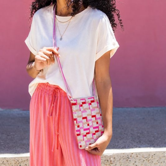 Pochette Eeïna - Rectangle Rose