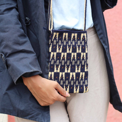 Clutch azul marino Eïnaa Zigzag