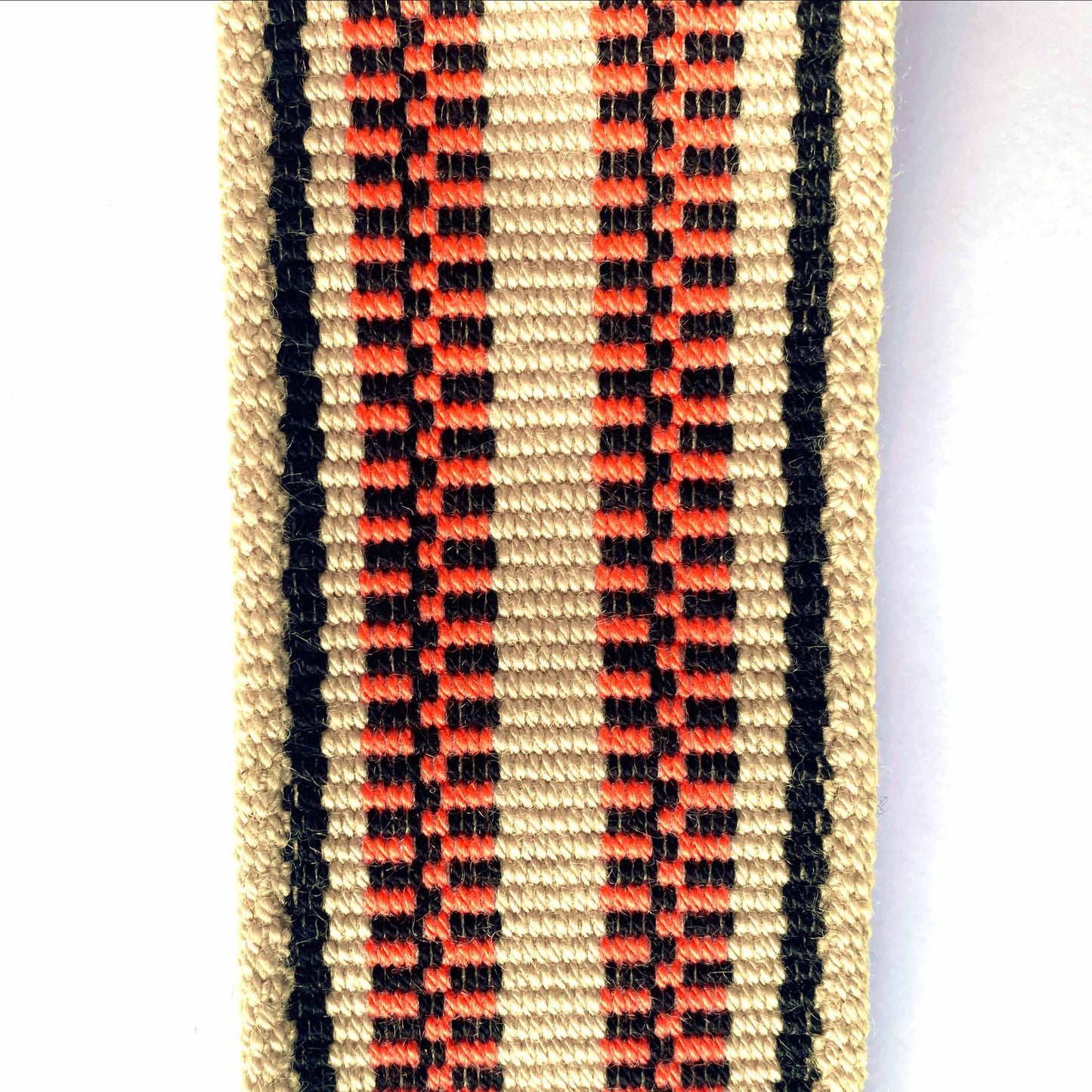 Anse de sac en Cuir Noir - ÉCRU/ROSE 5cm