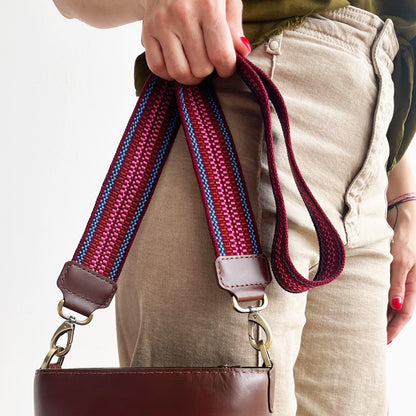 Anse de sac en Cuir Chocolat - BORDEAUX 4,5cm