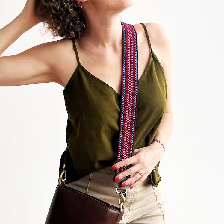 Anse de sac en Cuir Chocolat - BORDEAUX 4,5cm