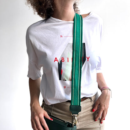 Anse de sac en Cuir Vert - VERT 4cm