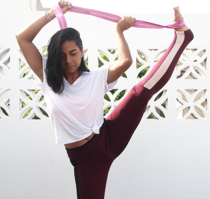 Sangle de yoga 2/1 Saumon Fluo